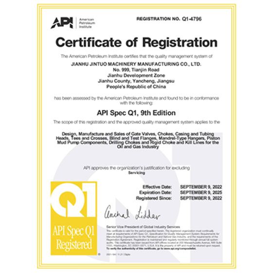 API certificate